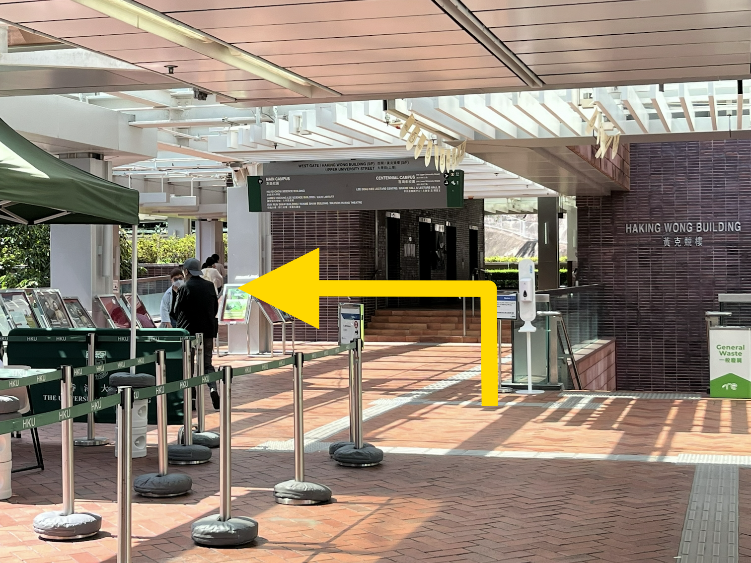 2. Go through the walkway on the left